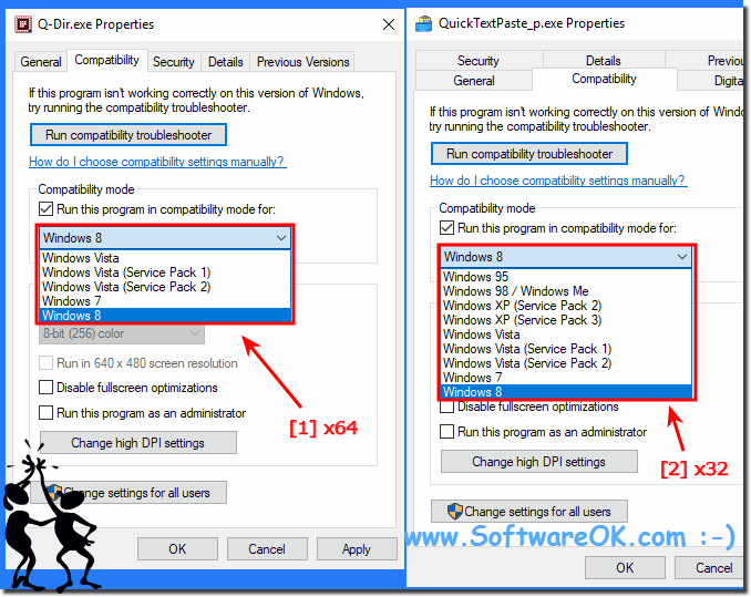 Compatibility mode on Windows 10!