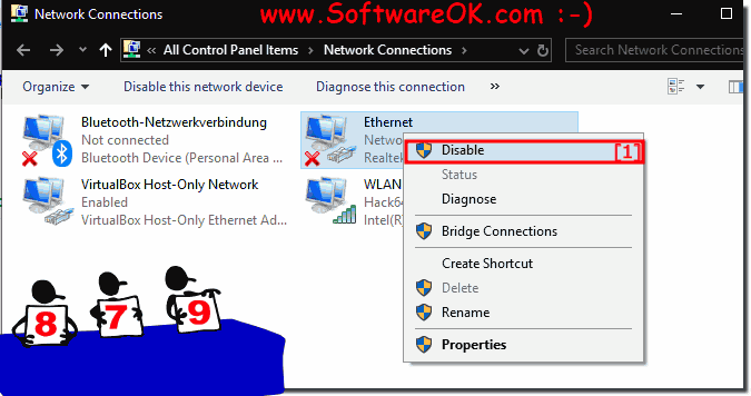 Windows 10 disable network adapters!