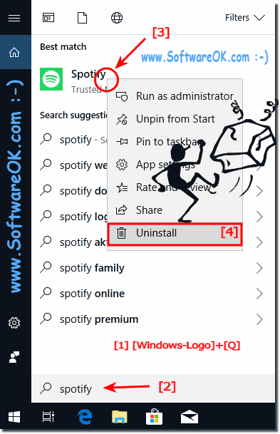 Uninstall Spotify from Windows-10!