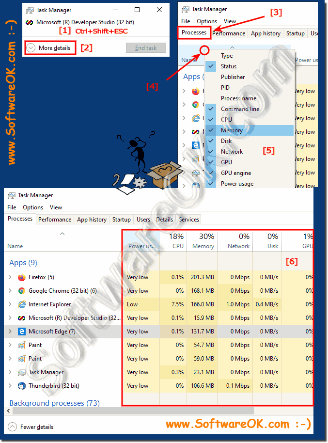 Identify the big resource washes on MS Windows OS!