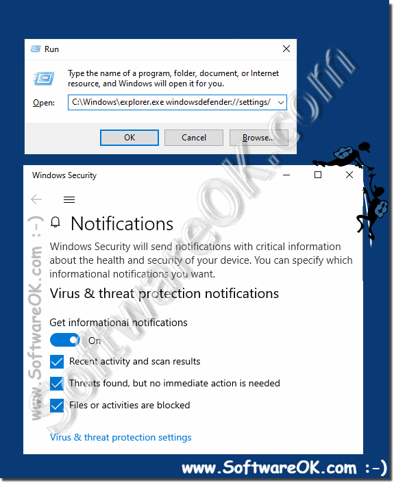 Notifications Defender on Windows 10!