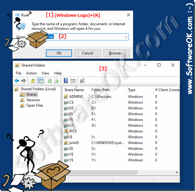 Overview of what is shared, files and folders in the network!