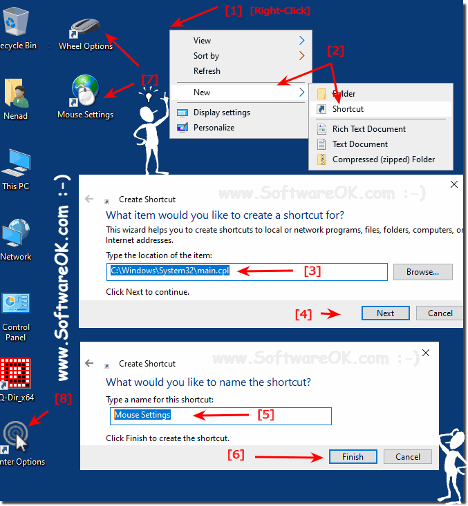 Mouse pointer and cursor options open faster on MS OS!