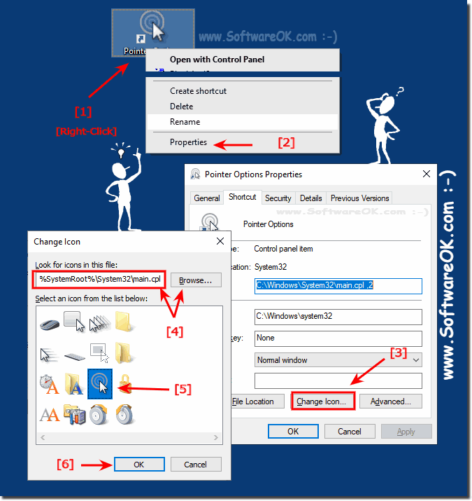 Optionally adjust the mouse options symbol ergo Icon!