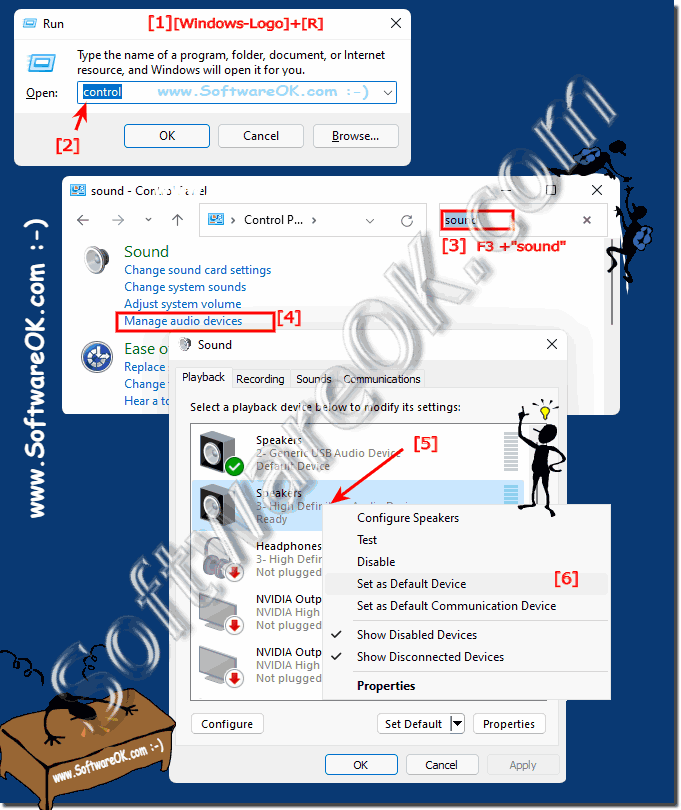 Classic speakers settings for audio output in Windows 11!