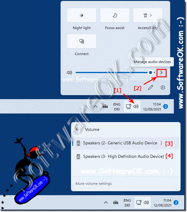 Sound playback device via the quick adjustment window!