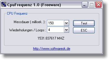 Screenshot for CpuFrequenz 1.02