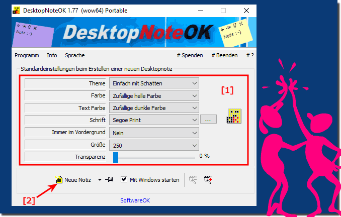 Windows Desktop Desktop Notes Preferences!