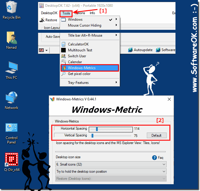 Maximize the number of windows desktop icon!