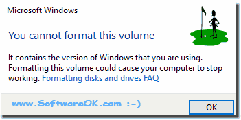 Formatting from drive C