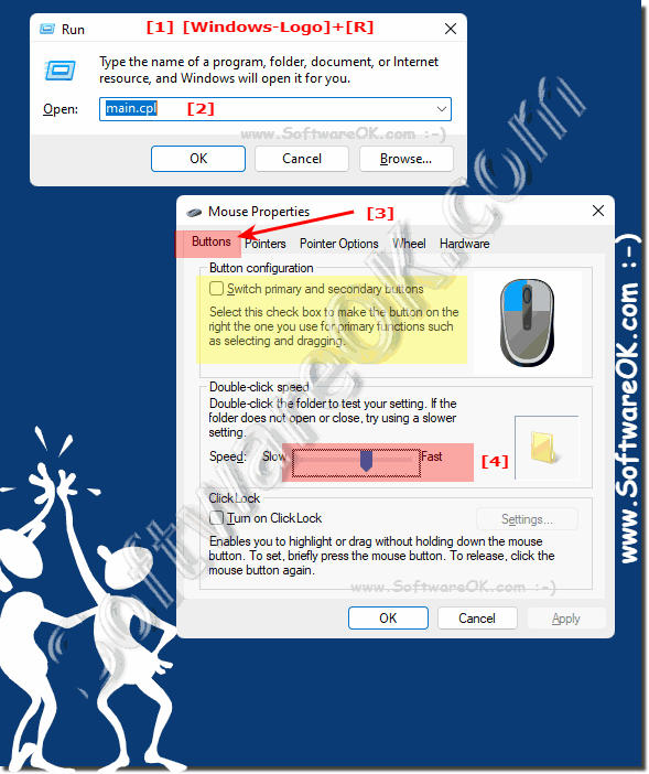 triple click and double click speed on MS Windows all OS! 