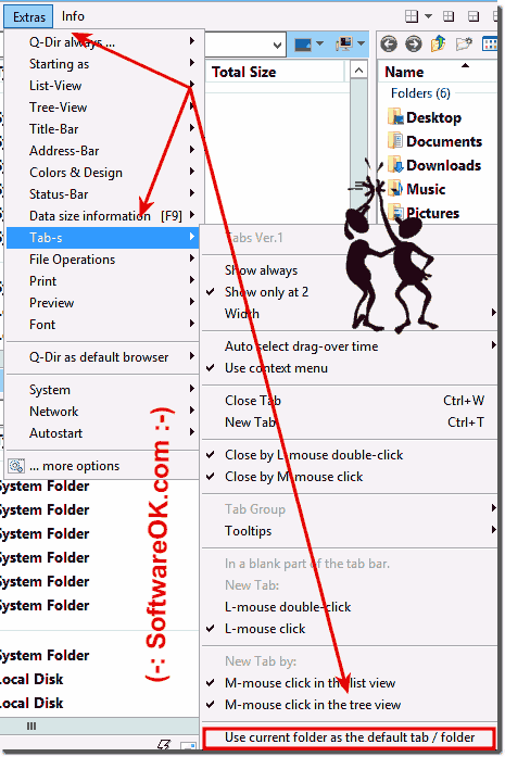 Explorer window have 1 or more tabs and default folder tab? 