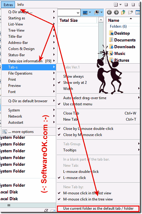 Explorer window have 1 or more tabs and default folder tab?