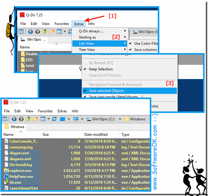 Kep selected files at forward and back navigation!