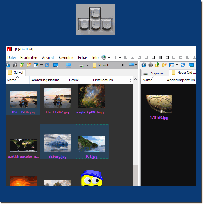 Mark files and folders in File Explorer only with keyboard!
