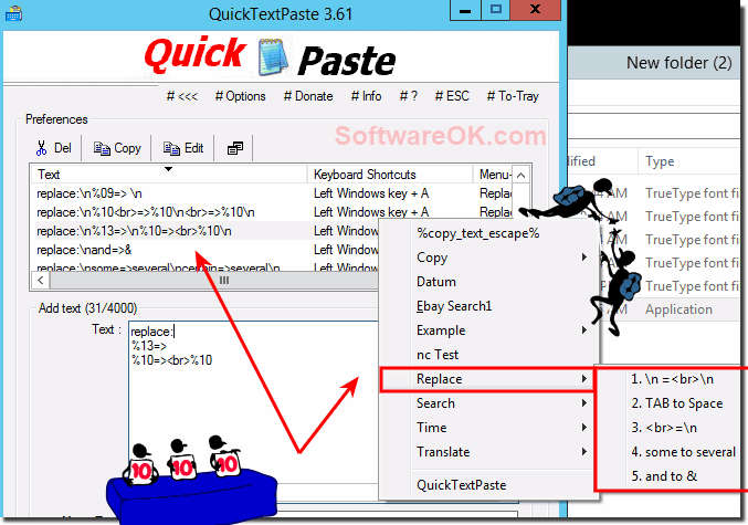 keyboard shortcut for paste with replace