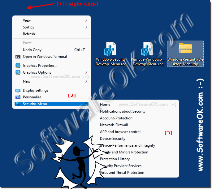 The Windows Security Settings Desktop Menu!