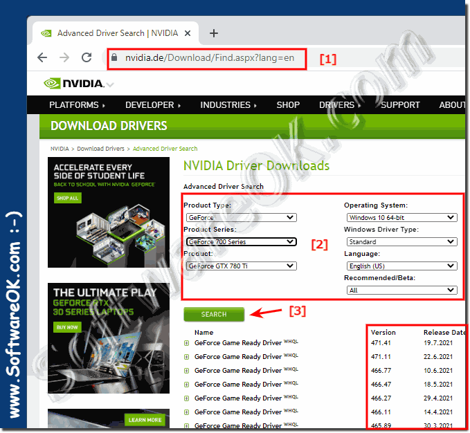 Problems after updating the graphics card driver NVIDIA GeForce on Windows 11, 10, ...!