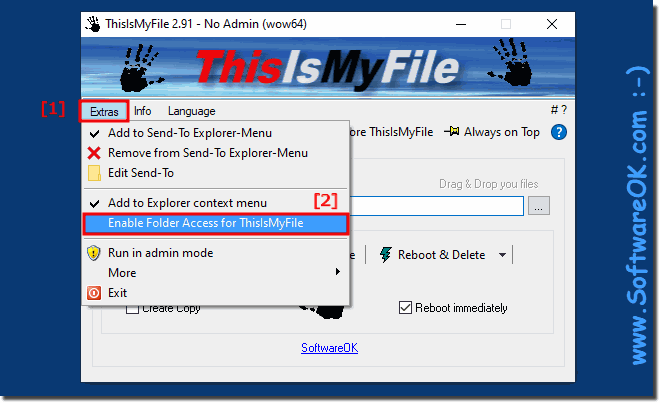 Folder protection prevents deletion under Winsows 10!