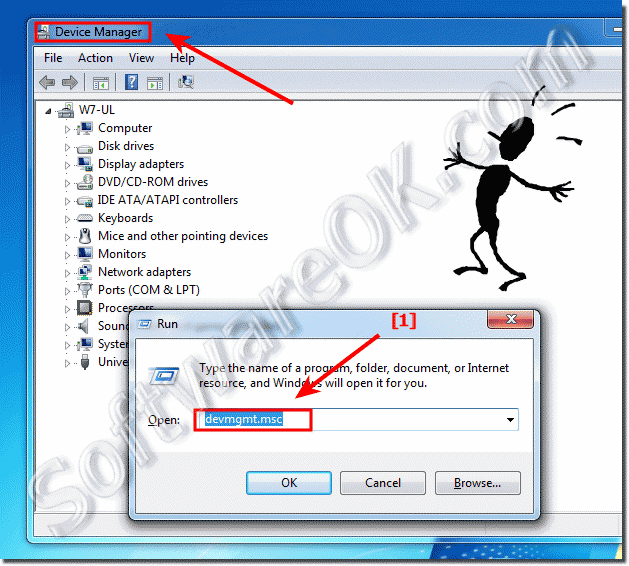 How to open Device Manager in Windows-7 (start, open)?