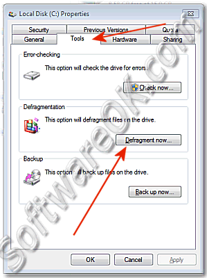 Local Disk Properties on Windows 7