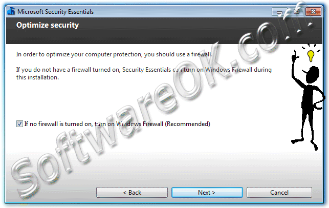 Turn on Windows Firewall during this installation
