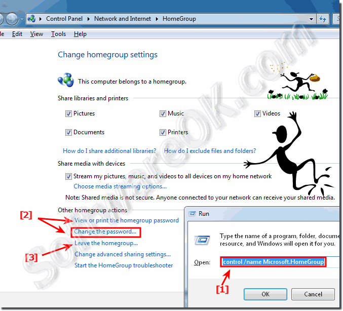 The Home-Group settings in Windows-7!