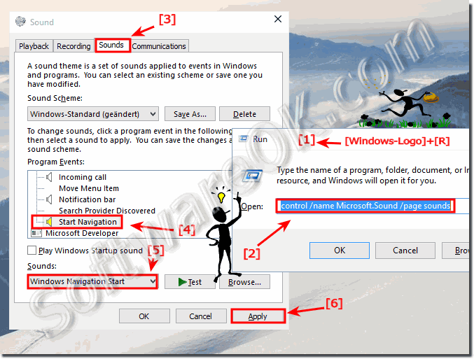 Activate Navigation Click-Sound in Windows-10!