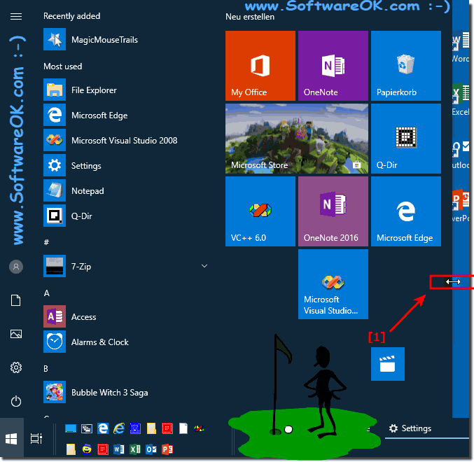 Customize Width of Start-Menu on Windows 10!