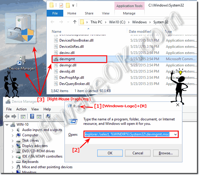 Device Manager Desktop Shortcut for Windows-10!