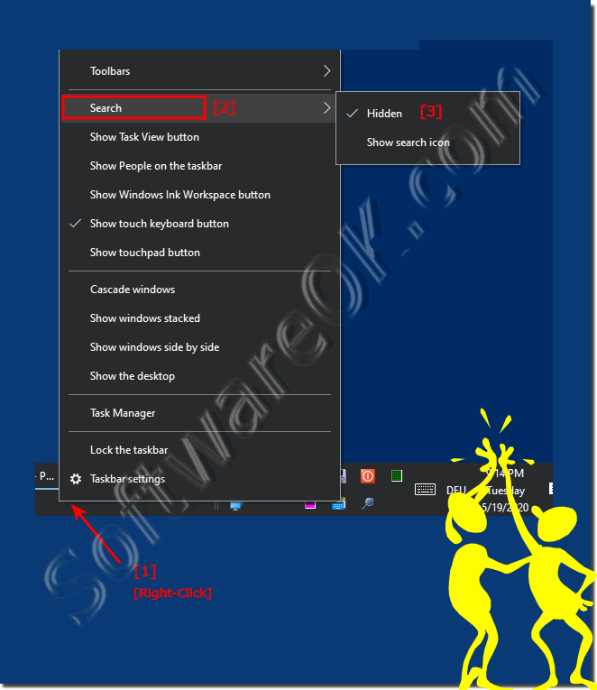 Disable search the web box in Windows 10 Task-Bar!