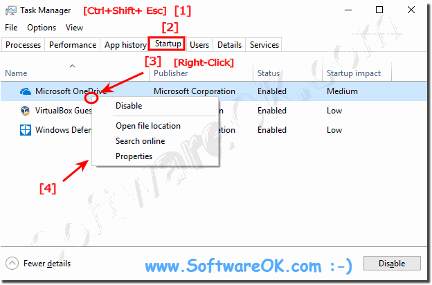 Find Auto Run programs in Windows-10 Task-Manager!