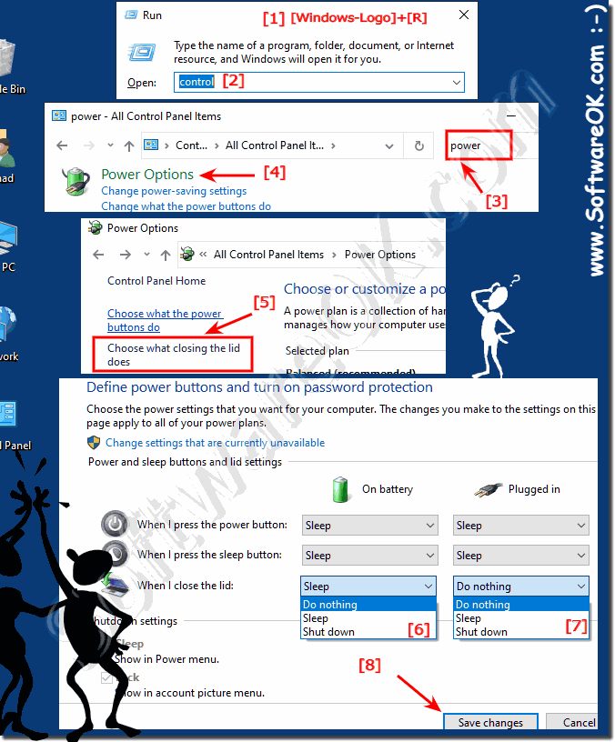 Laptop don't sleep when closed in windows 10!