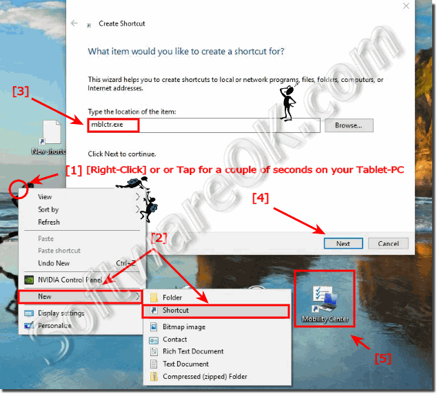 Mobility Center Desktop Shortcut for Windows-10!