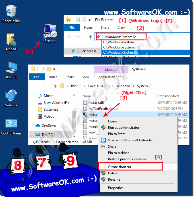 Remote desktop Shortcut on Windows Desktop!