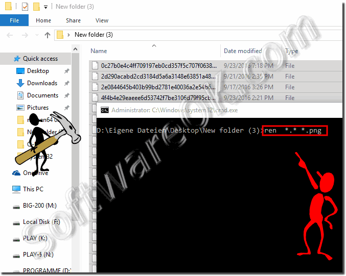 Rename Images extension on Windows-10!
