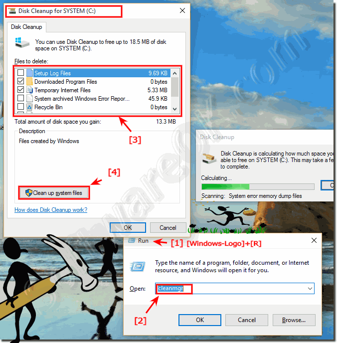 Run Disk Cleanup Manager in Windows-10!