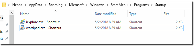 in windows 10 how do i make a program run at startup