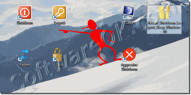 Shutdown-Restart-LogOut-Lock Shortcut for Windows 10!