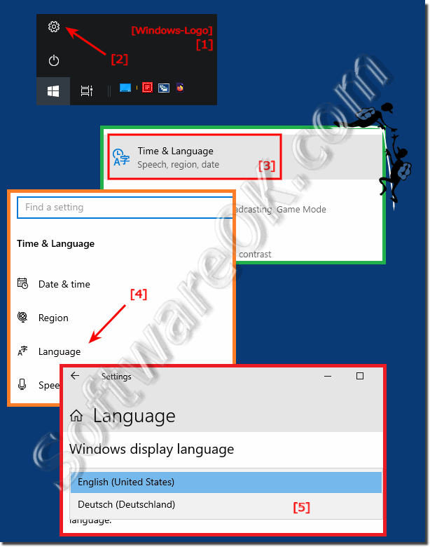 change the language in Windows 10!