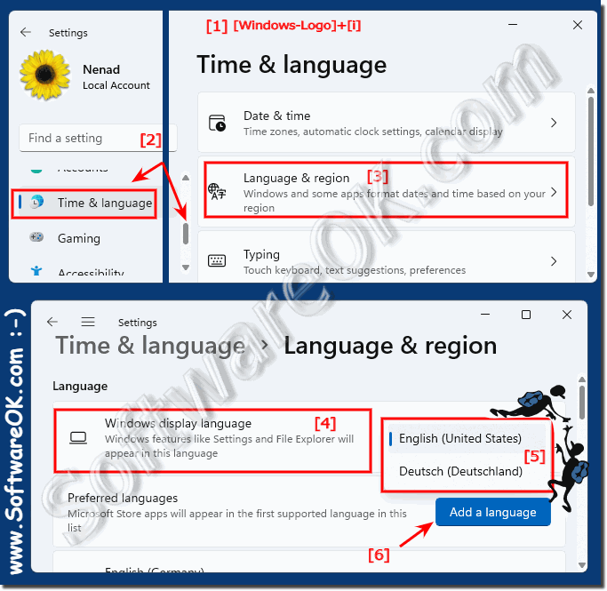 Change or add new language in Windows 11!