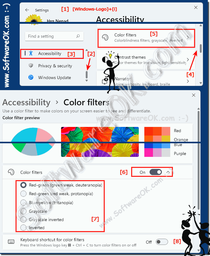 Find the color filters in Windows 11!