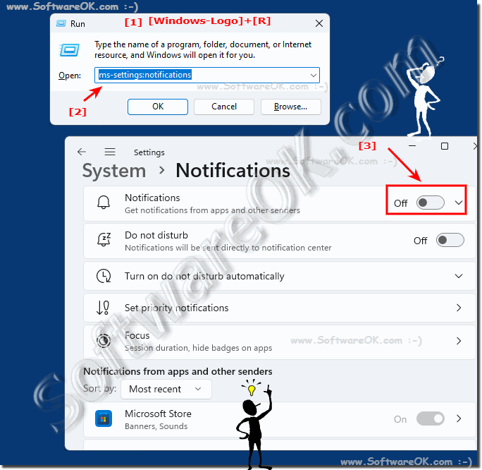 Work quieter under Windows 11 without notifications!