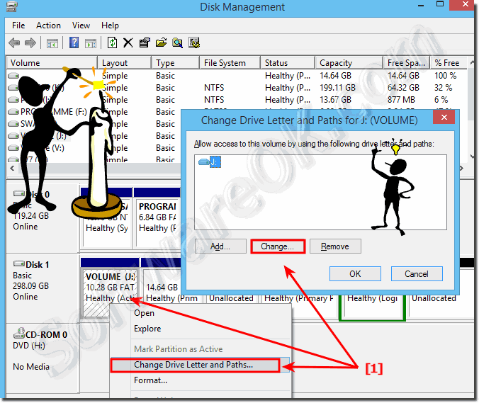Change drive letter in Windows 8.1!
