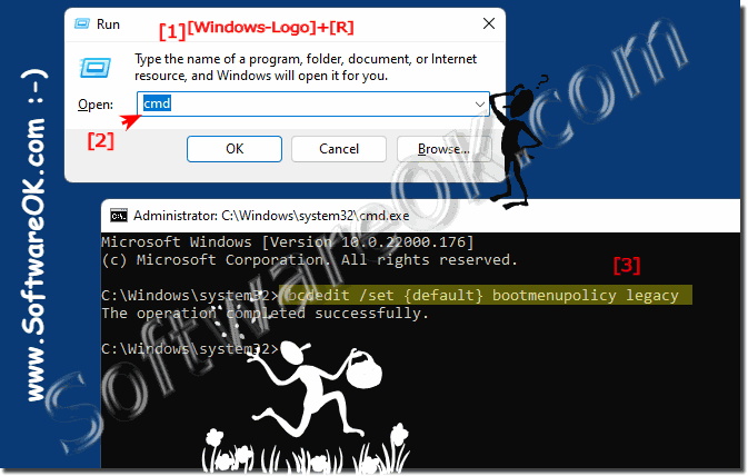 Activate the classic boot menu under Windows 11, 10, 8.1, ... again!
