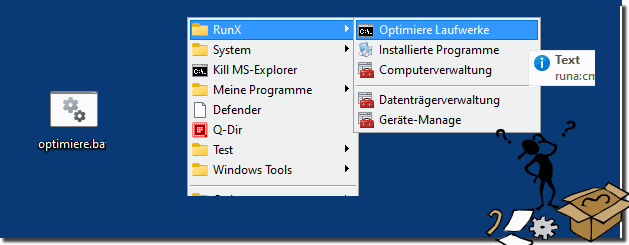 Optimize drives via QTP hotkey!