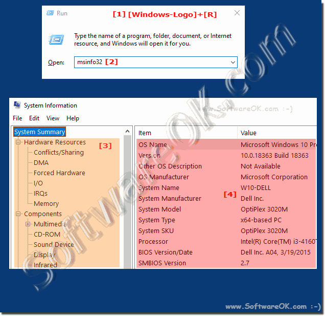 Read out the System Components on Windows!