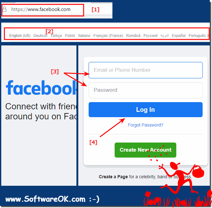 FaceBook log in on Facebook.com