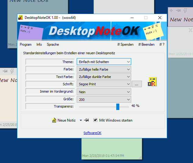 DesktopNoteOK software