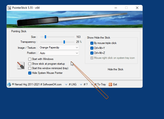 The virtual mouse pointer extension for the Windows Desktop!